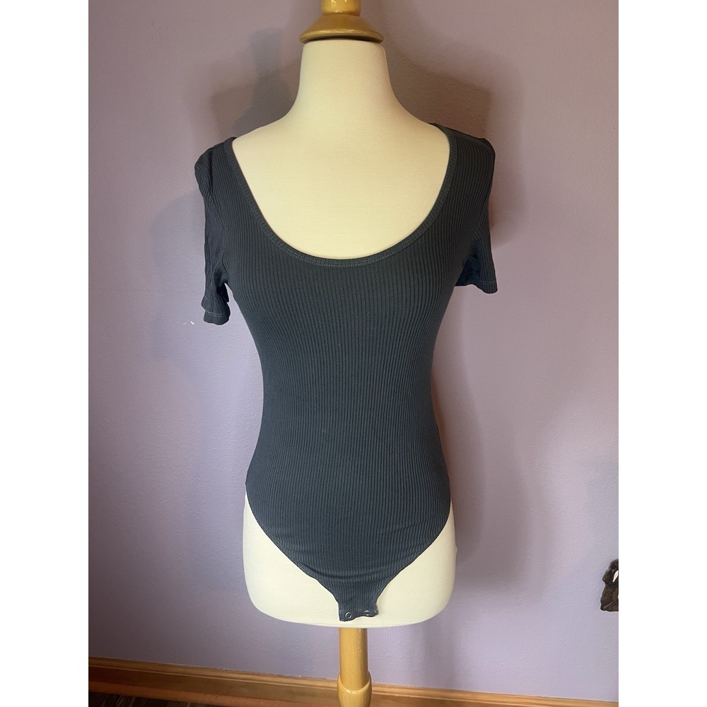 American Eagle Dark Grey Gray Body Suit Size Petite Small